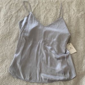 Something Navy Satin Tank